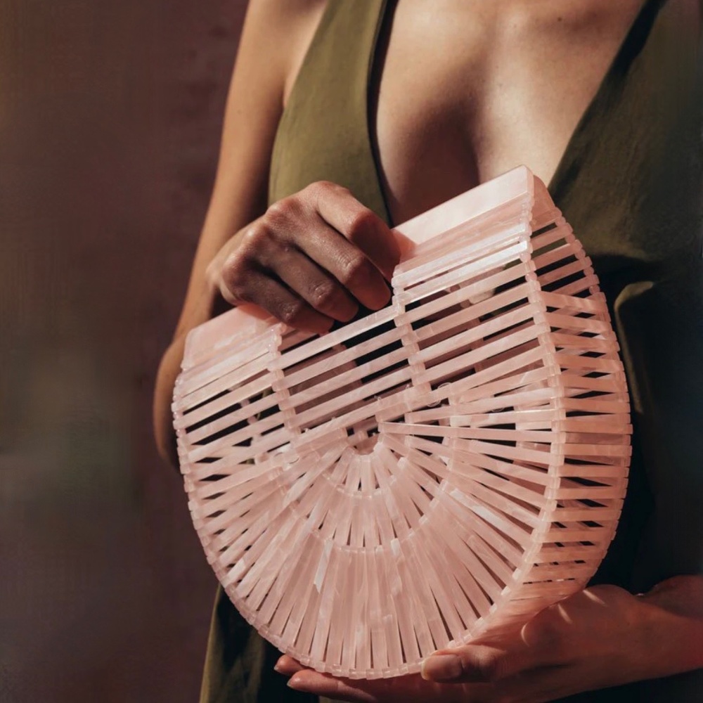 Cult Gaia Light Marbled Pink Classic Ark Bag